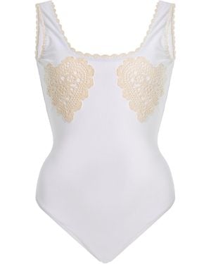 Sea Madelyn Crochet One Piece Swimsuit - White