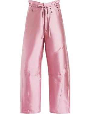 Chan Luu Techno Taffeta Barrel Trousers - Pink