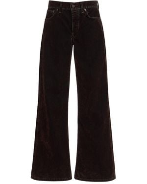 Jeanerica Kyoto Corduroy Low-Rise Flared-Leg Jeans - Black