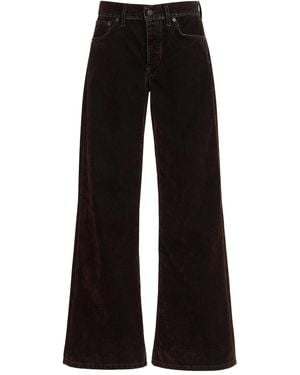 Jeanerica Kyoto Corduroy Low-Rise Flared-Leg Jeans - Black