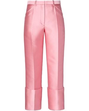 Calvin Klein Eva Cuffed Satin Trousers - Pink