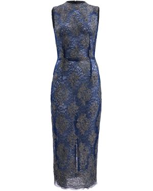 Francesca Miranda Estela Midi Lace Dress - Blue