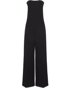 Bottega Veneta Sartorial Grain De Poudre Jumpsuit - Black
