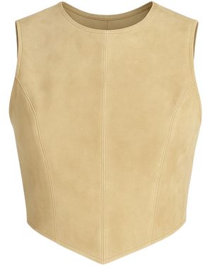 ZUT Sam Suede Shell Top - Natural