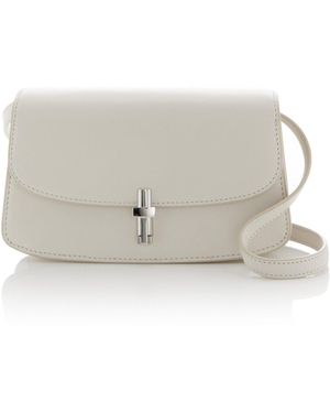 The Row Sofia E/w Leather Crossbody Bag - White