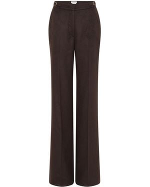 Gabriela Hearst Vesta Flared Silk Pants - Brown