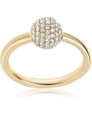 Rainbow K Piercing 14K Diamond Ring - White