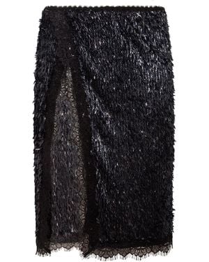 Siedres Bianca Sequined Lace Midi Skirt - Black