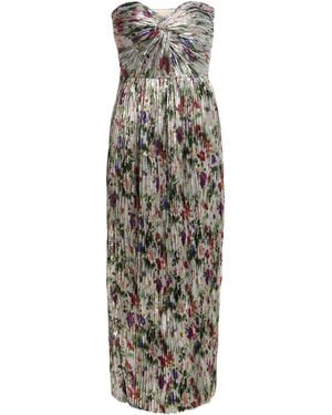 Ulla Johnson Adelaide Metallic Plisse Midi Dress - Multicolor