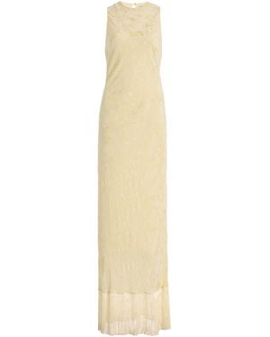 Anna October Gill Fringed Crepe Maxi Dress - White