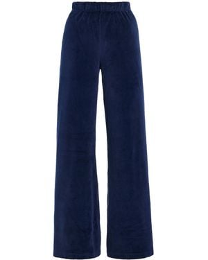 Suzie Kondi Zephyra Velour Straight-Leg Pants - Blue