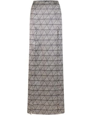 Heirlome Florence Silk Maxi Skirt - Grey