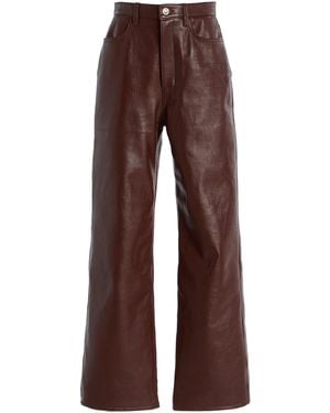 RÙADH The Quinn High-Rise Leather Pants - Brown