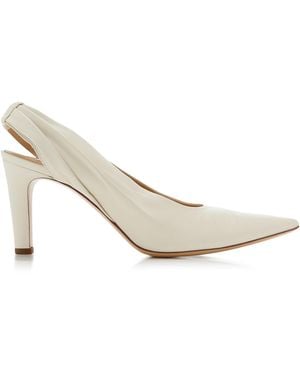 Gabriela Hearst Amari Leather Court Shoes - White