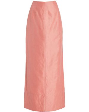 Aje. Mary Linen-blend Column Maxi Skirt - Pink