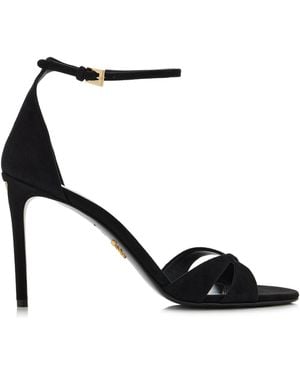 Prada Suede Sandals - Black