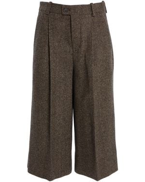 Saint Laurent Tailored Virgin Wool Bermuda Shorts - Green