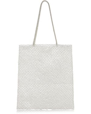Cordera Handmade Beaded Tote Bag - Natural