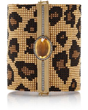 Silvia Furmanovich 18K Leopard Woven Bead Bracelet - Metallic