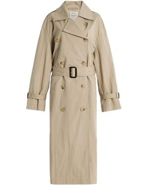 TOTEME Cotton-Blend Trench Coat - Natural