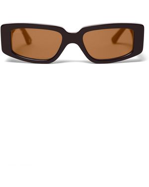 Kimeze Concept 2 Rectangular-Frame Acetate Sunglasses - Brown