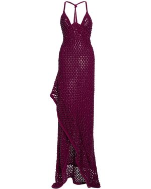 DIOTIMA Riki Cotton-Blend Maxi Dress - Purple