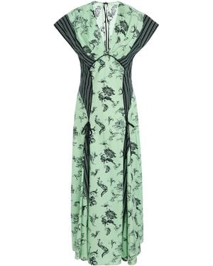 Rosie Assoulin Push Me To The Edge Cotton Dress - Green