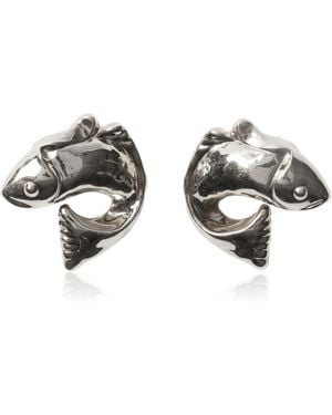 Jacquemus Les Boucles Poisson Copper-Brass Earrings - Metallic