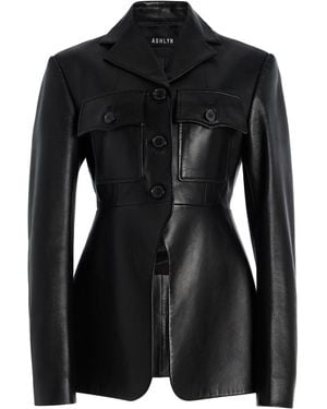 Ashlyn Elizabeth Leather Jacket - Black