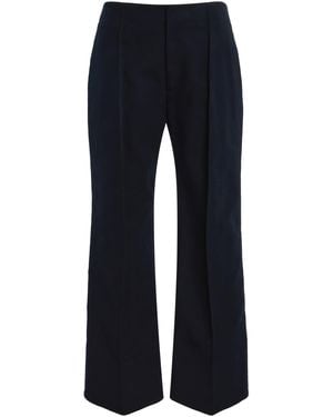 Bottega Veneta Cotton Canvas Cropped Trousers - Blue