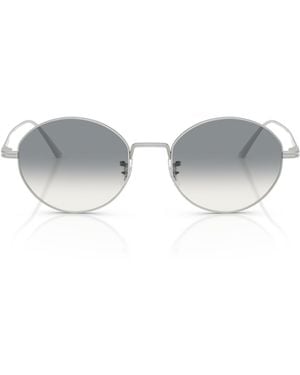KHAITE X Oliver Peoples 1994C Round-Frame Metal Sunglasses - Metallic