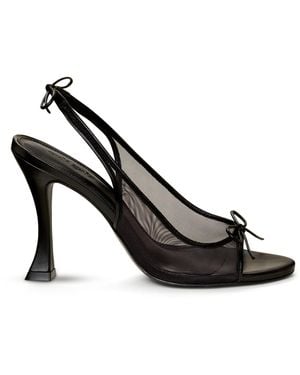 Cult Gaia Cici Mesh Slingback Pumps - Black