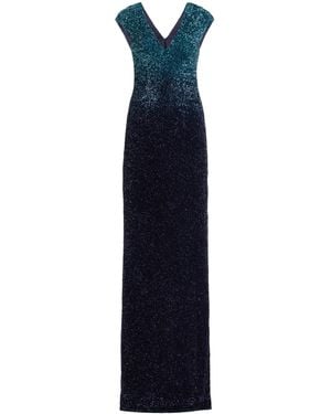 Pamella Roland Sequined Gown - Blue