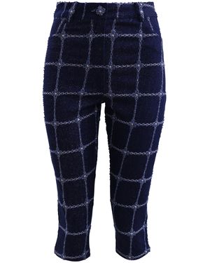 Francesca Miranda Cotton-Blend Crop Trousers - Blue