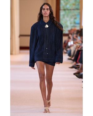 Aje. Varleta Leather Mini Skirt - Blue