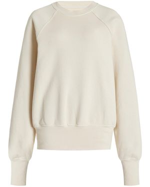 Les Tien Linda Classic Raglan-sleeve Cotton Sweatshirt - White