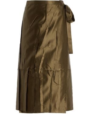 Marie Adam-Leenaerdt Aaron Silk Skirt - Green