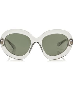 Alaïa Butterfly-Frame Acetate Sunglasses - Green