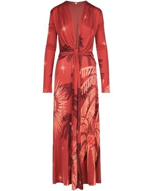 Johanna Ortiz Coral Marino Jersey Maxi Dress - Red