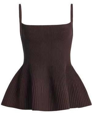 DL1961 Peplum Tank Instasculpt Rib - Brown