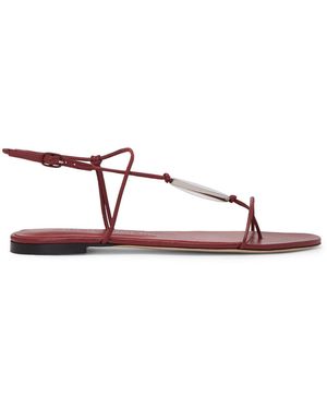 STUDIO AMELIA Pierre Leather Sandals - Red