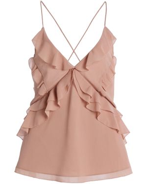FAVORITE DAUGHTER Exclusive The Who Me? Ruffled Chiffon Top - Pink