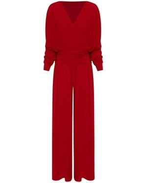 ANDRES OTALORA Comienzos Gathered Jersey Jumpsuit