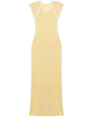 Jonathan Simkhai Faylen Knit Midi Dress - Yellow