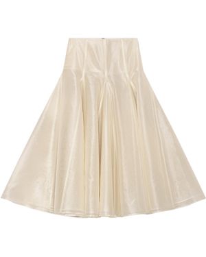 Herskind Greta Mid-Rise Silk Midi Skirt - Natural