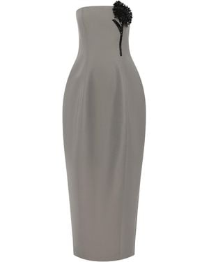 LEO LIN Jessica Strapless Maxi Dress - Gray