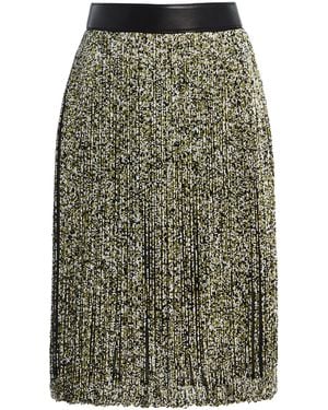 Brandon Maxwell The Juno Bead-Embroidered Jacquard Midi Skirt - Green