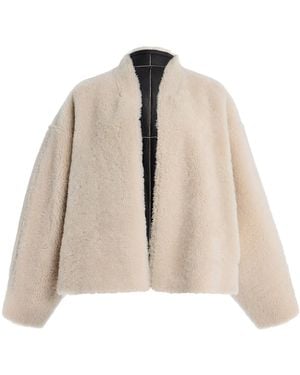 House of Dagmar Short Shearling Jacket - Natural