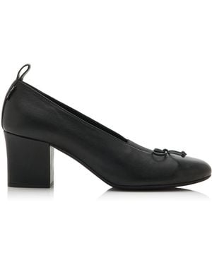 Miu Miu Élan Leather Court Shoes - Black