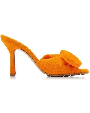 Bottega Veneta Stretch Terry Sandals - Orange
